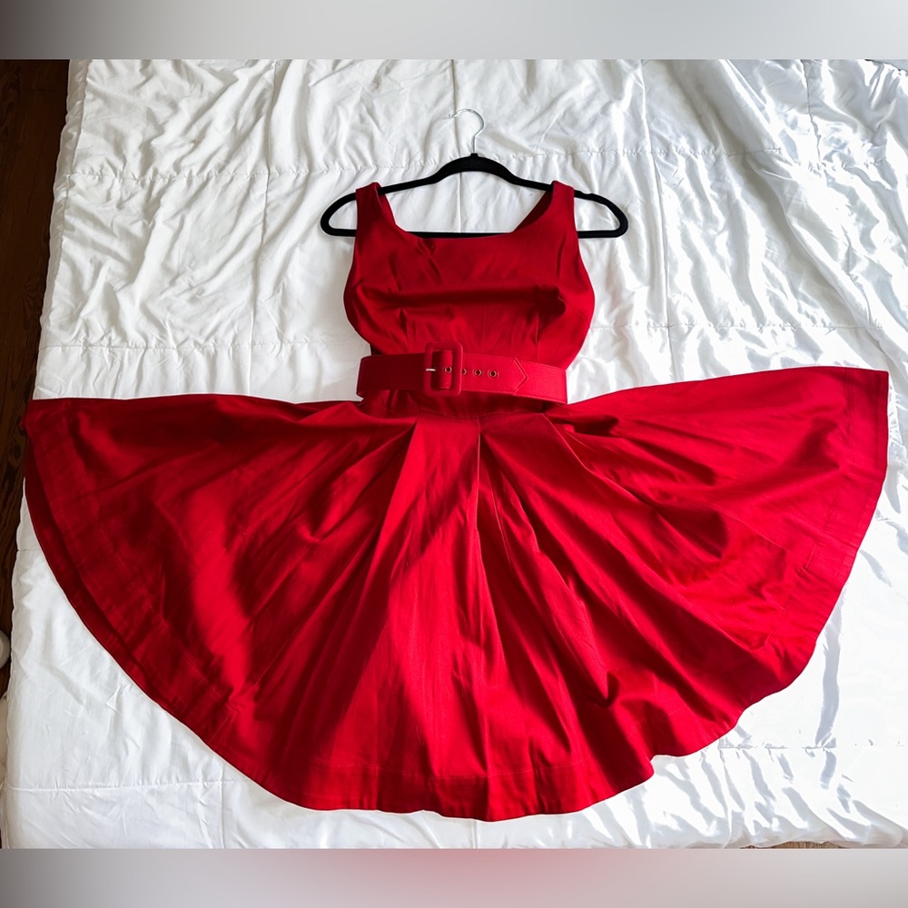 Trashy Diva [vintage inspired] cherry red, fit and flare dress - Size 4